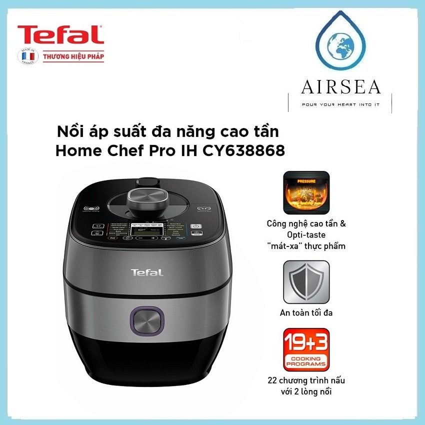 Nồi Áp Suất Điện Đa Năng Cao Tần Tefal CY638868 - 5L - BH 2 Năm