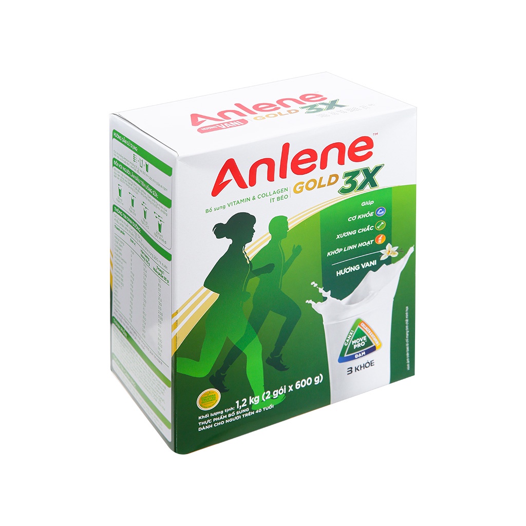 SỮA ANLENE GOLD TRÊN 40T VANI HỘP GIẤY 1,2KG