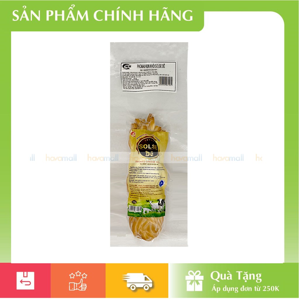 [HÀNG CHÍNH HÃNG] Phô Mai Hun Khói Solse Dê Dây 100gr