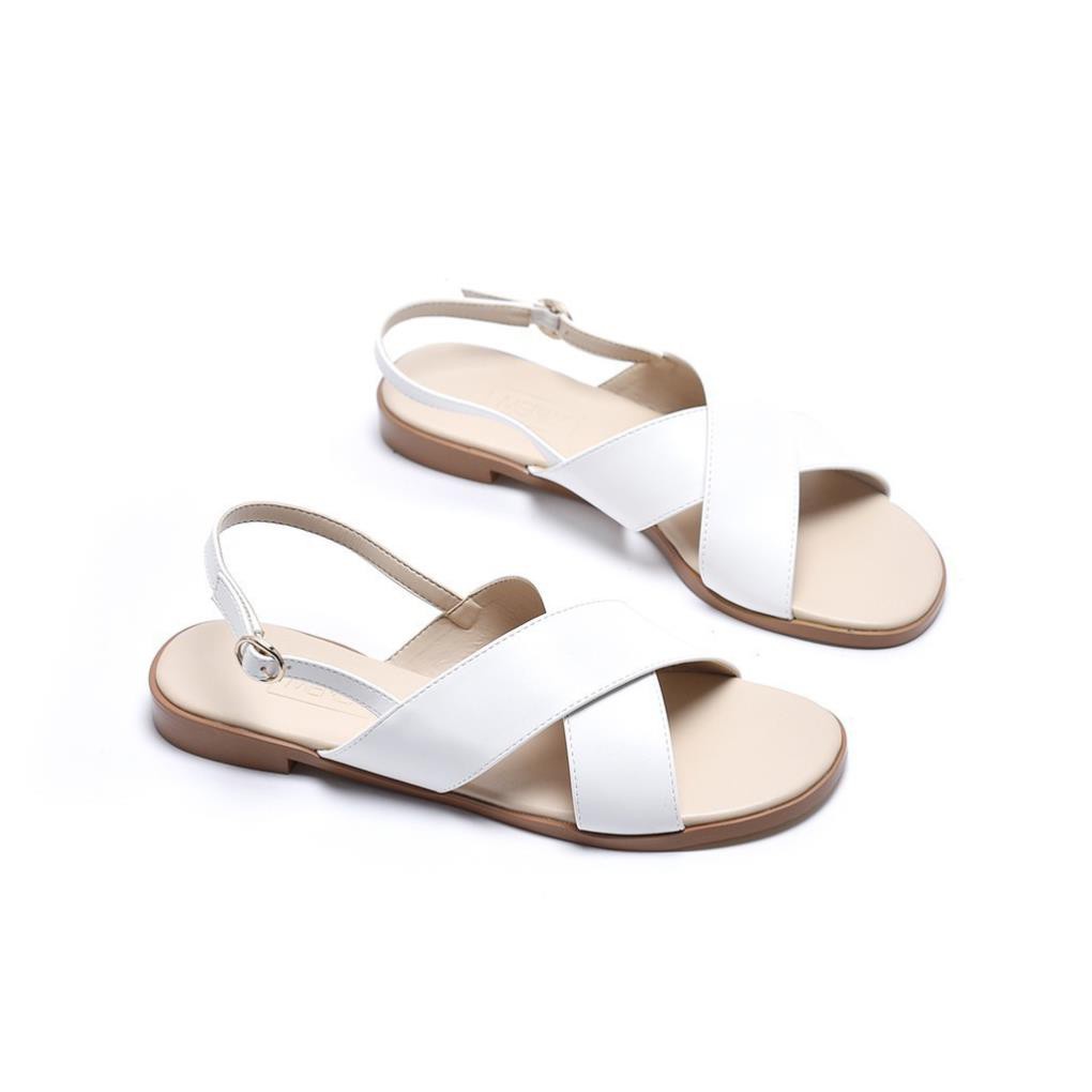 Giày sandal đế bệt quai chéo Merly 13 -cwj24 : 🌸 . ; #