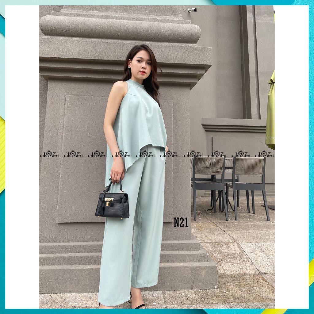 Set cổ yếm sang trọng, thanh lịch mặc đi chơi, đi làm đều xinh N21 - 1997Closet đồ bận đi ngủ