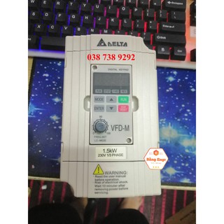 Biến tần delta vfd-m 1.5kw vào 1 pha 220v ra 3 pha 220v