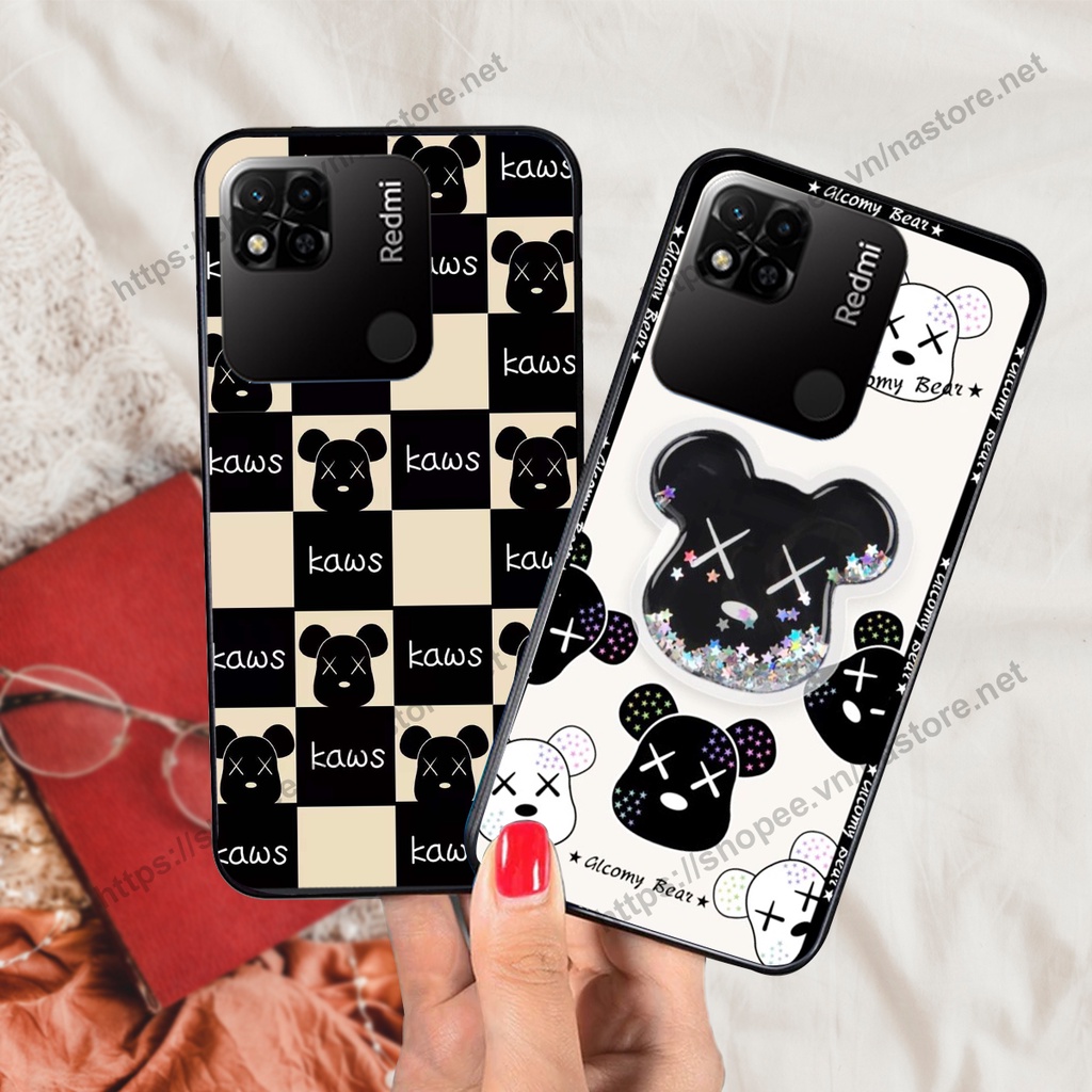 Ốp lưng Xiaomi Redmi 10A trái tim họa tiết caro, mikey họa tiết beabrick kaws cute