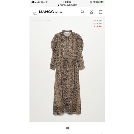 Váy mango auth sz M newtag