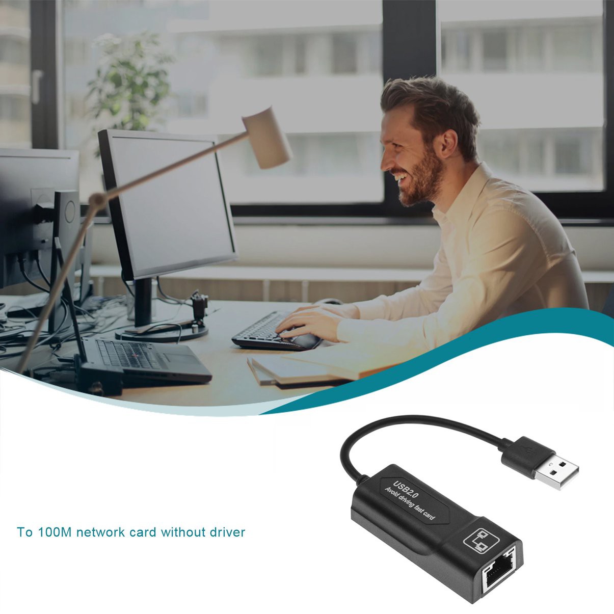 Usb Ethernet Adapter Usb 2.0 Network Card To Rj45 Lan For Win7 / Win8 / Win10 | BigBuy360 - bigbuy360.vn
