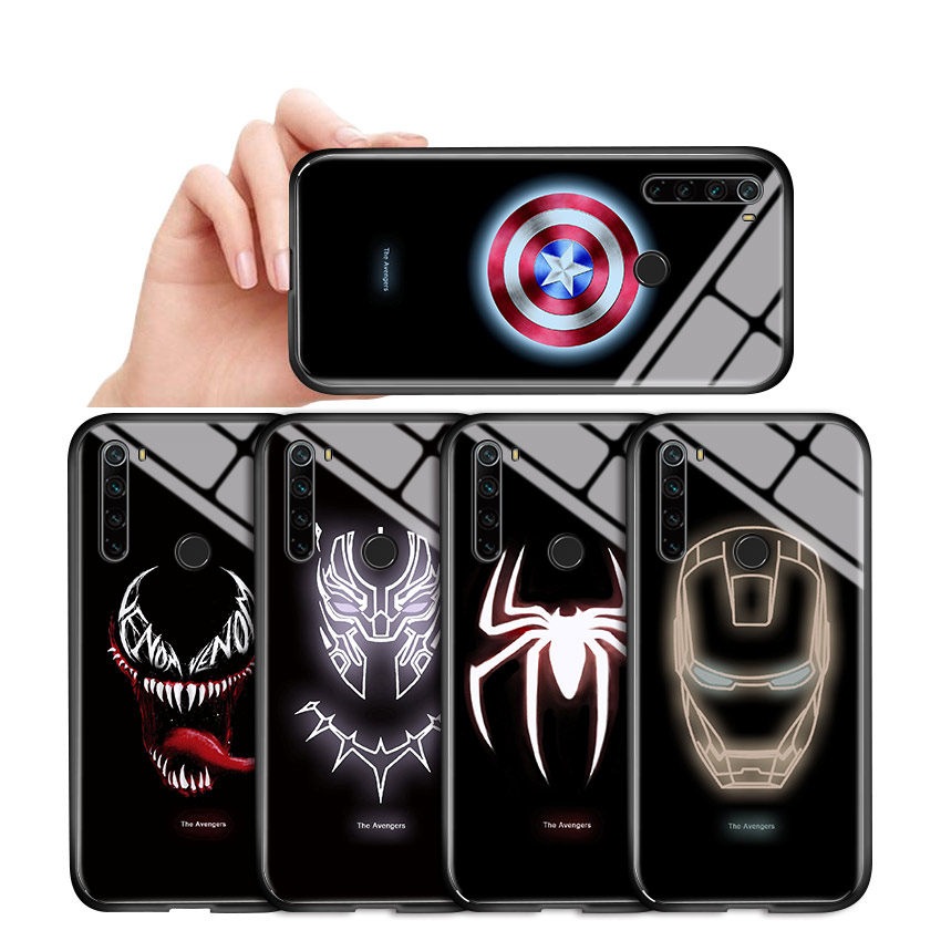 Ốp lưng kính cường lực dạ quang sang trọng cho Xiaomi Redmi Note5 Pro Note5 Note 5A Note 5A Prime Note4 Note3 Ốp bảo vệ điện thoại