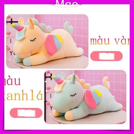 [Siêu Ưu Đãi - Giao Nhanh]Gấu Bông Quà Tặng Chú Kỳ Lân 1 Sừng Nằm Ngủ Đáng Yêu Toàn Mềm Mịn Cho Bé Chơi Ôm Ngủ 30cm 55cm