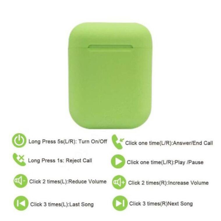 Tai nghe nhét tai không dây Bluetooth 5.0 màu Macarons 12 | BigBuy360 - bigbuy360.vn