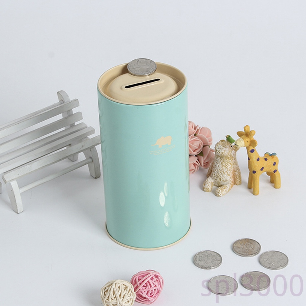 Hộp đựng tiền tiết kiệm bằng kim loại thiếc in họa tiết hoạt hình động vật dễ thương