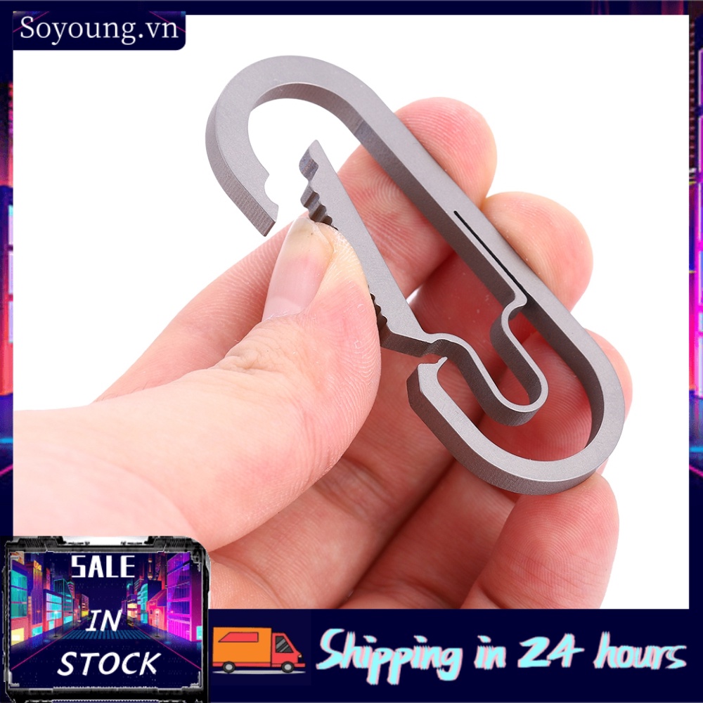 Móc Khóa Tròn Bằng Thép Titanium Cao Cấp