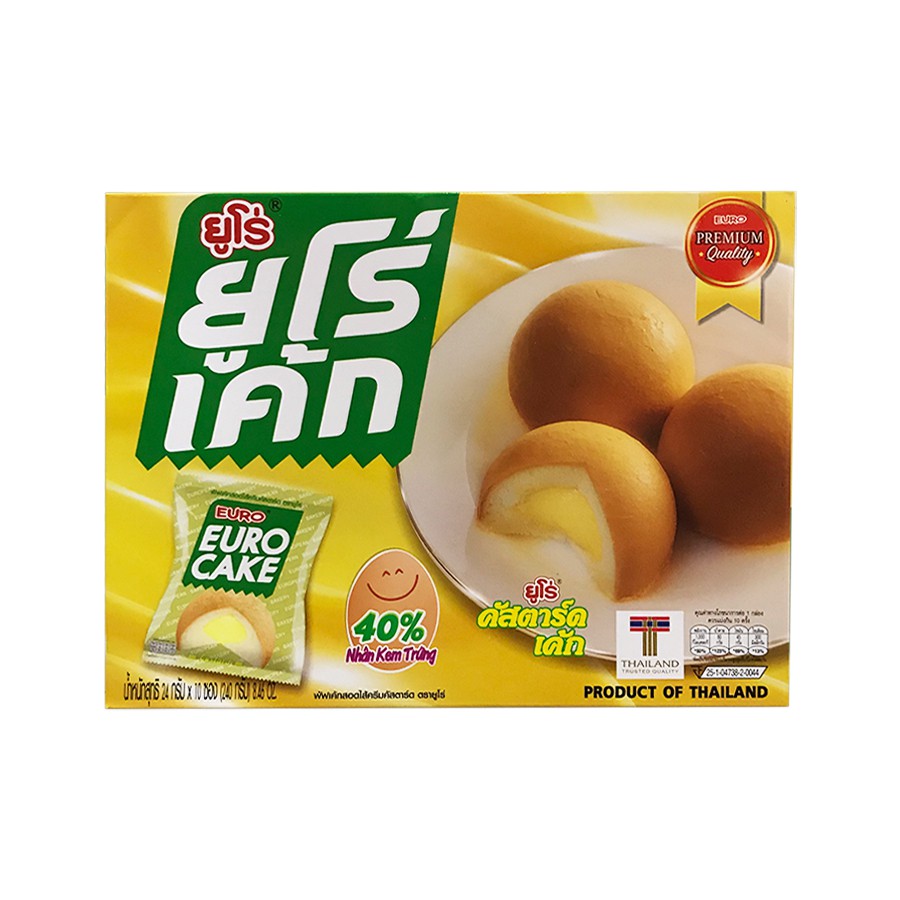 BÁNH TRỨNG THÁI EURO CAKE THÊM 40% NHÂN KEM TRỨNG 240G