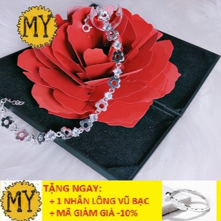Lắc tay bạc 💖freeship giảm 20k khi nhập - lắc tay mai hoa bạc 925 cao cấp, cực xinh xắn, bạc chuẩn 100%