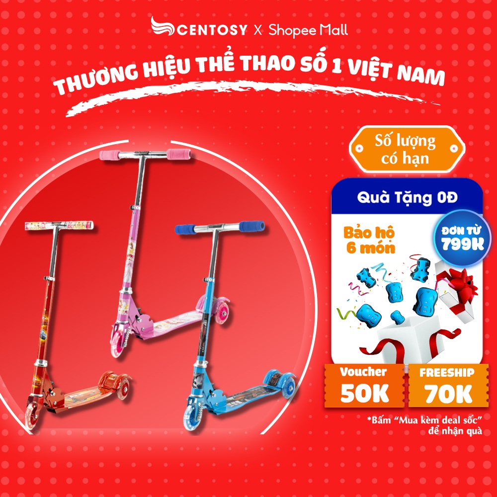 Xe Scooter Trẻ Em Giá Rẻ - Centosy Scooter 380 - Bánh Phát Sáng, Form Chắc Chắn