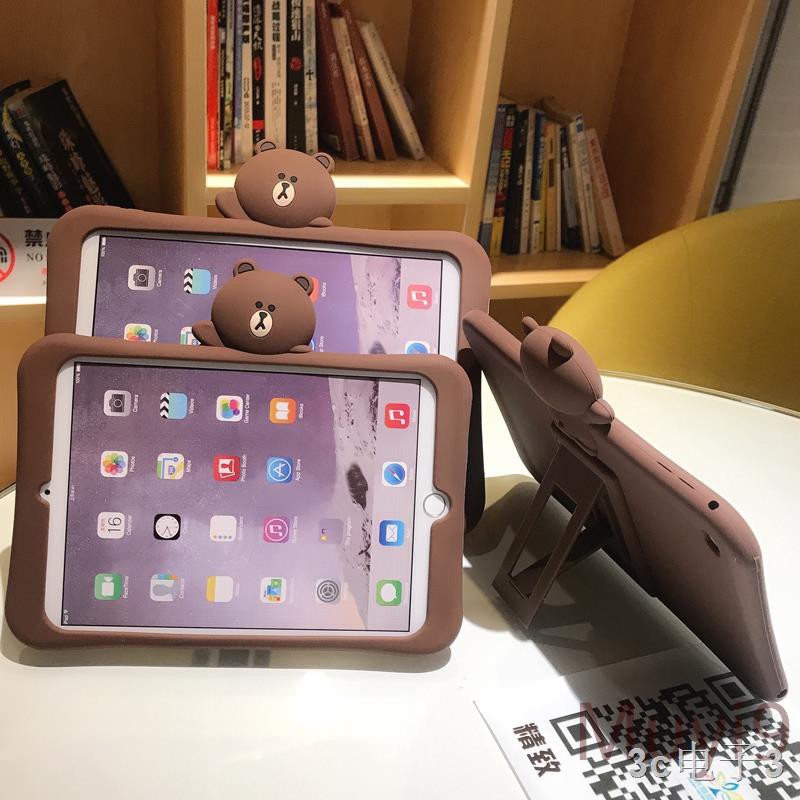 ❧Máy tính bảng kèm theo giá đỡ chống rơi vỡ hình gấu cho iPhone 2/3/4 iPad Mini 1/2/3 5 Air2 2019 10.2 4/5