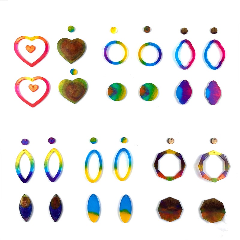 Sa Khuôn Silicon Làm Bông Tai Thủ Công Không Độc Hại