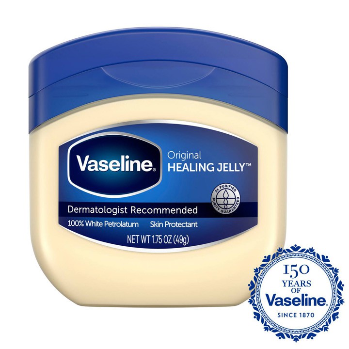 Dưỡng da Vaseline 100% White Petrolatum Jelly - Original Healing, 49g
