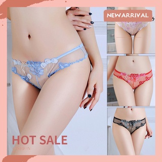 Quần lót cotton lưới trong suốt thêu họa tiết quyến rũ cho nữ