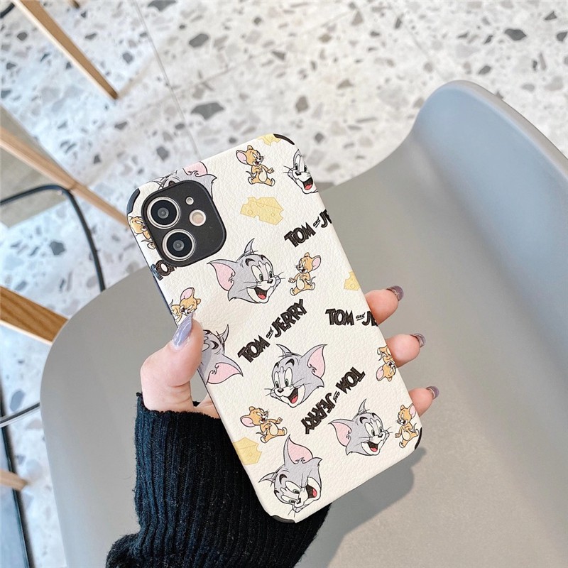 Luxury Tom Jerry Bee Pattern Silk Case OPPO A8 A92S A52 A72 A9 2020 F11 F9 A3S A83 A57 R9S RENO 4 R11S Silicone Soft Cover