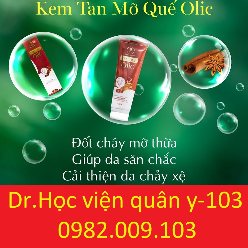 Gel tan mỡ Olic (gel kem quế olic)