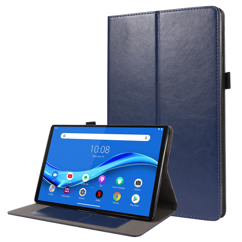 Bao Da Máy Tính Bảng Pu + Tpu Nắp Lật Có Ngăn Đựng Thẻ Cho Lenovo Tab M10 Plus Tb-X606 Tb-X606F 10.3 "2020