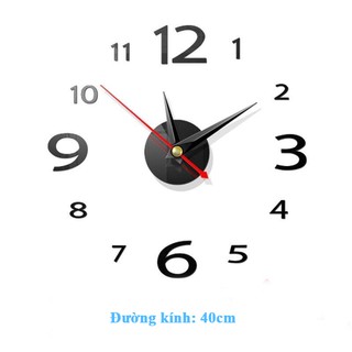 2 Đồng hồ dán tường trang trí 3D