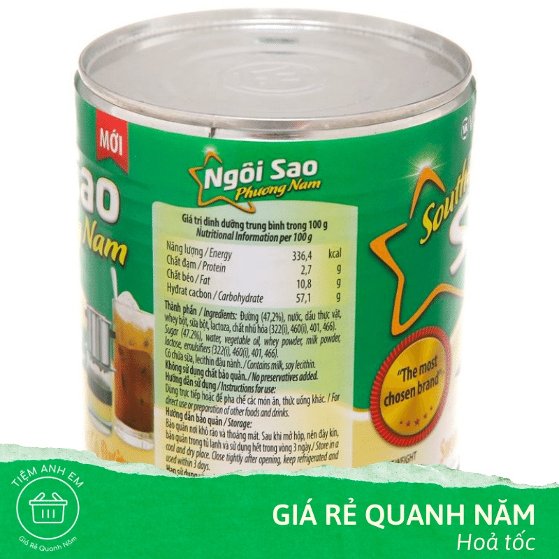 Sữa Đặc Có Đường Ngôi Sao Phương Nam 380g - Sữa Đặc Pha Chế Tài Lộc - Creamer Vinamilk