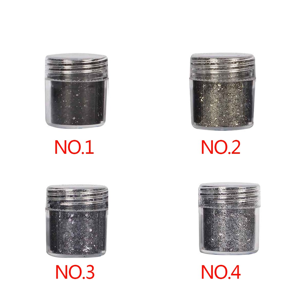 [Hàng mới về] Lọ bột kim tuyến/ 4 túi bột kim tuyết trang trí móng tay nghệ thuật