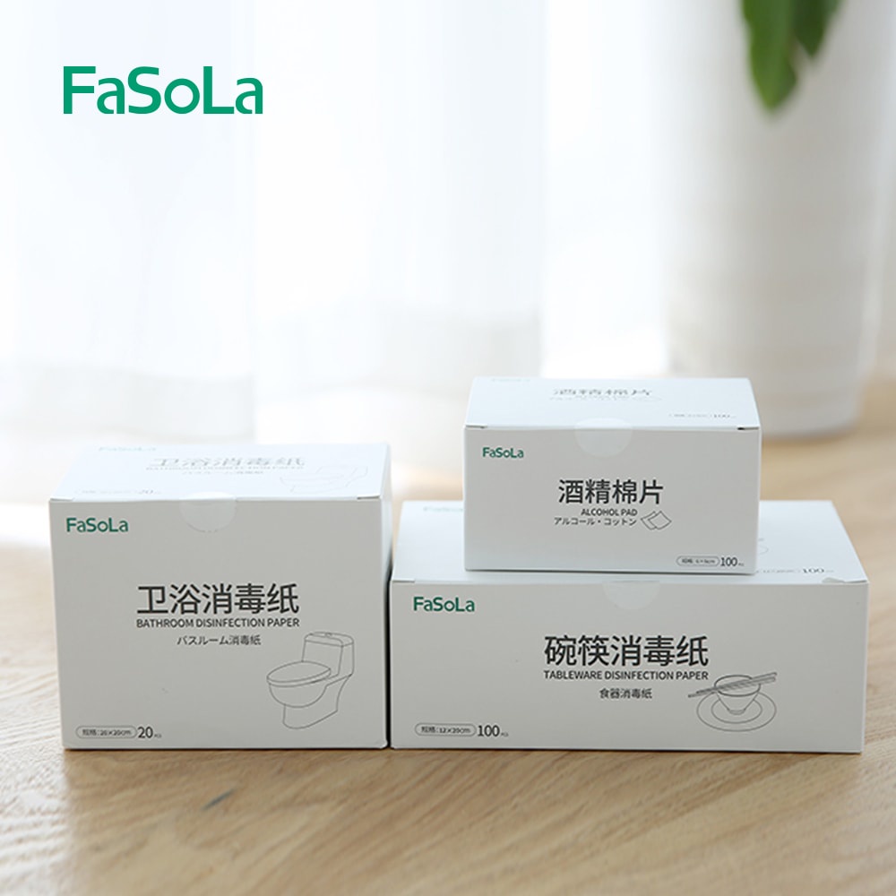 Hộp giấy tẩm cồn khử trùng bát đũa, case điện thoại  FASOLA FSLDZ-065