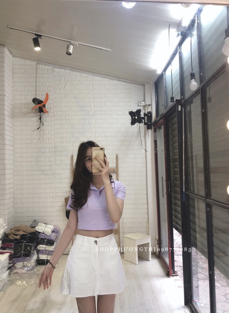 Áo croptop cổ đức nhiều màu hót 2020 ( hình shop tự chụp ) | BigBuy360 - bigbuy360.vn