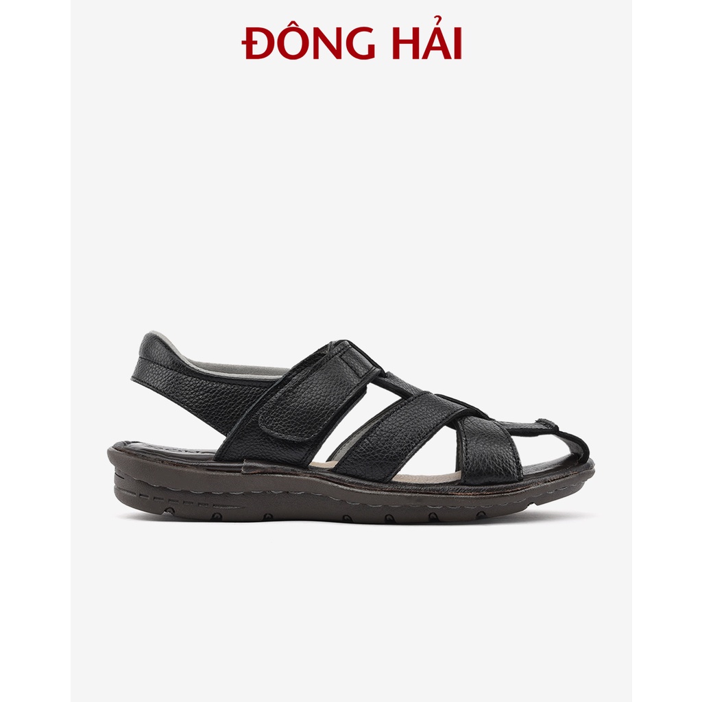 Giày Sandal nam rọ Đông Hải da bò cao cấp thiết kế ấn  tượng nam tính - S1126