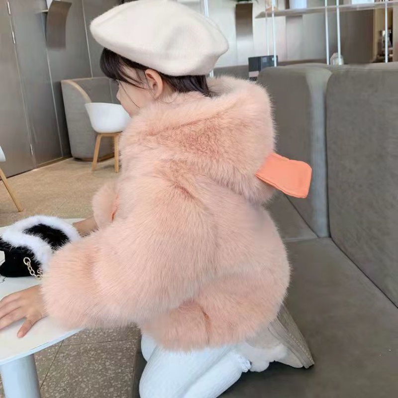 Áo khoác cotton tay dài có mũ màu trơn thời trang mùa đông xinh xắn giữ ấm cho bé gái 1-5 tuổi