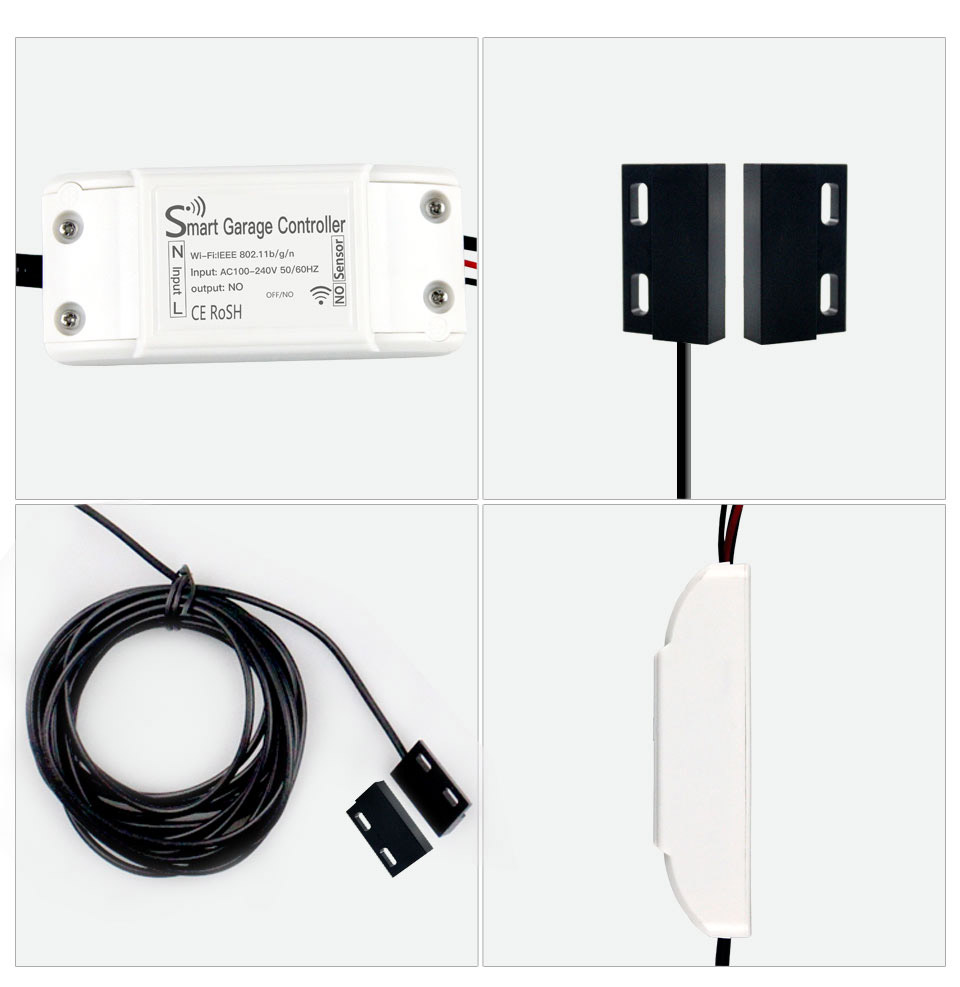 Thiết Bị Điều Khiển Cửa Garage Thông Minh Kết Nối WiFi Điều Khiển Qua Alexa Echo Google Home No Hub