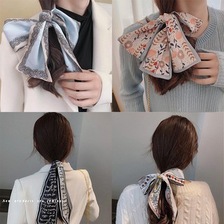 Dây lụa buộc tóc họa tiết retro siêu xinh cột tóc đa năng