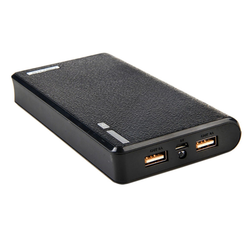 Vỏ pin sạc dự phòng cho 6x18650 chia hai cổng USB cho điện thoại