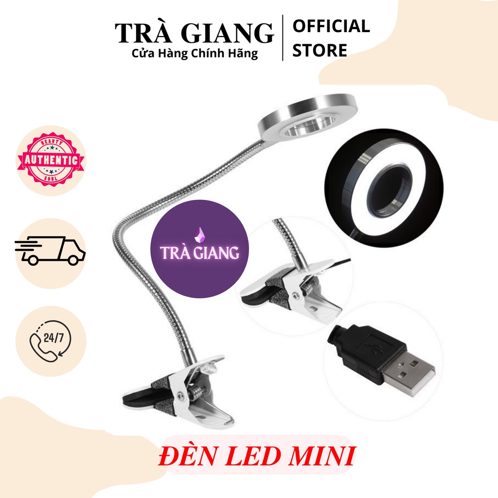 Đèn Led Mini Kẹp Bàn Làm Phun Xăm, Nail, Nối Mi , 2 Chế Độ Sáng