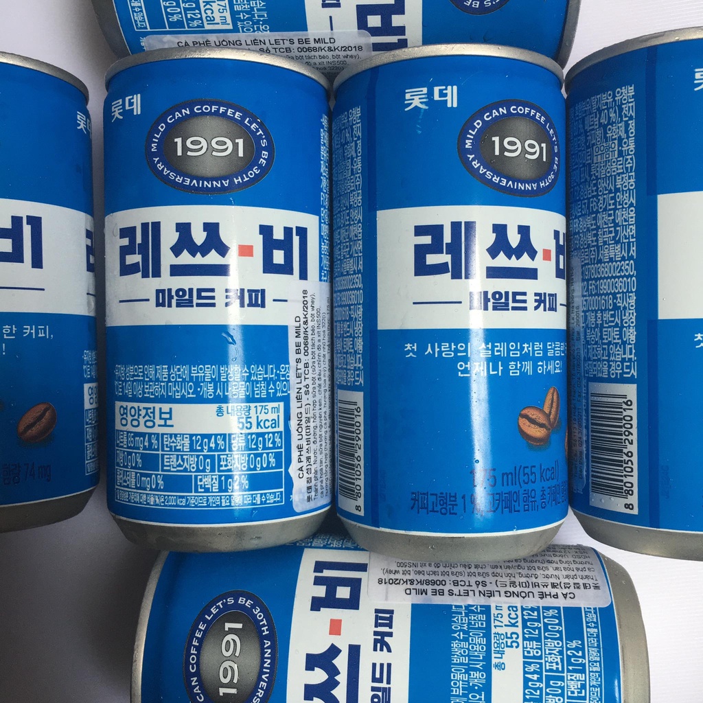 CÀ PHÊ LOTTE LET'S BE MILD COFFEE LON 175ML