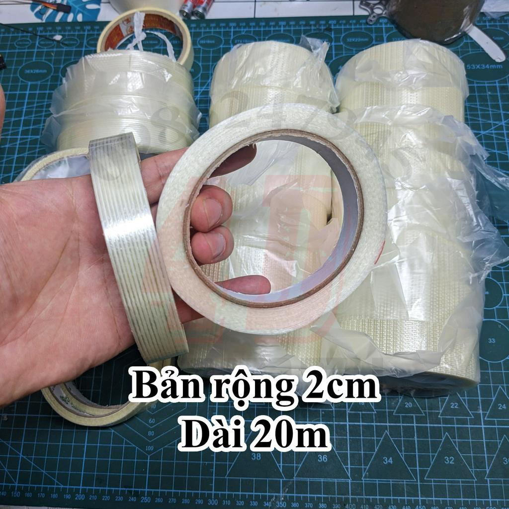 Băng dính sợi thủy tinh bản 2cm, 3cm, 4cm. Dùng dán bản lái & gia cố KIT máy bay Su27, F22, các loại mô hình rc