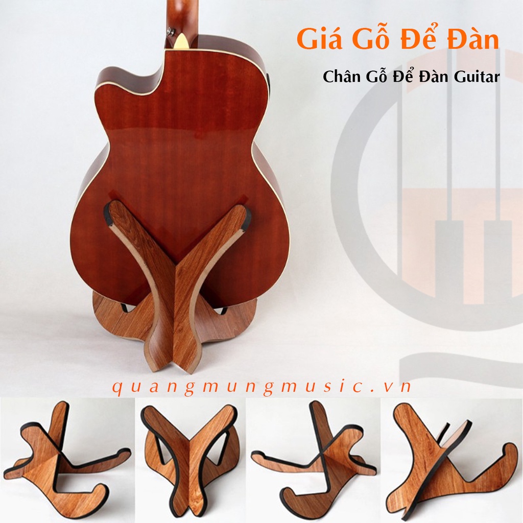 Kệ,Giá Để Đàn Guitar bằng gỗ gấp gọn - Chân Gỗ Kê Đàn Guitar