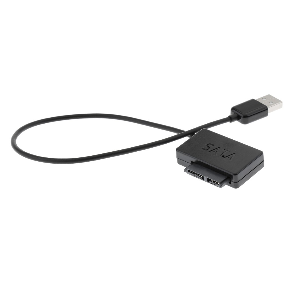 Dây cáp chuyển đổi USB 2.0 sang 7 + 6 13pin slimline SATA cho Laptop CD / DVD ROM