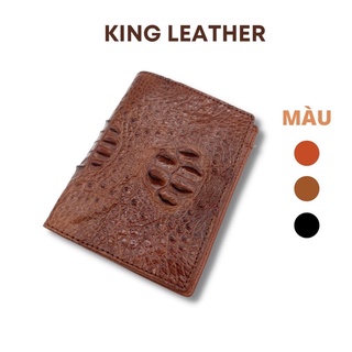 Ví Da Cá Sấu Nam Cao Cấp 1 mặt, Bóp da cá sấu nguyên con thật 100% Bảo hành 24 tháng King Leather