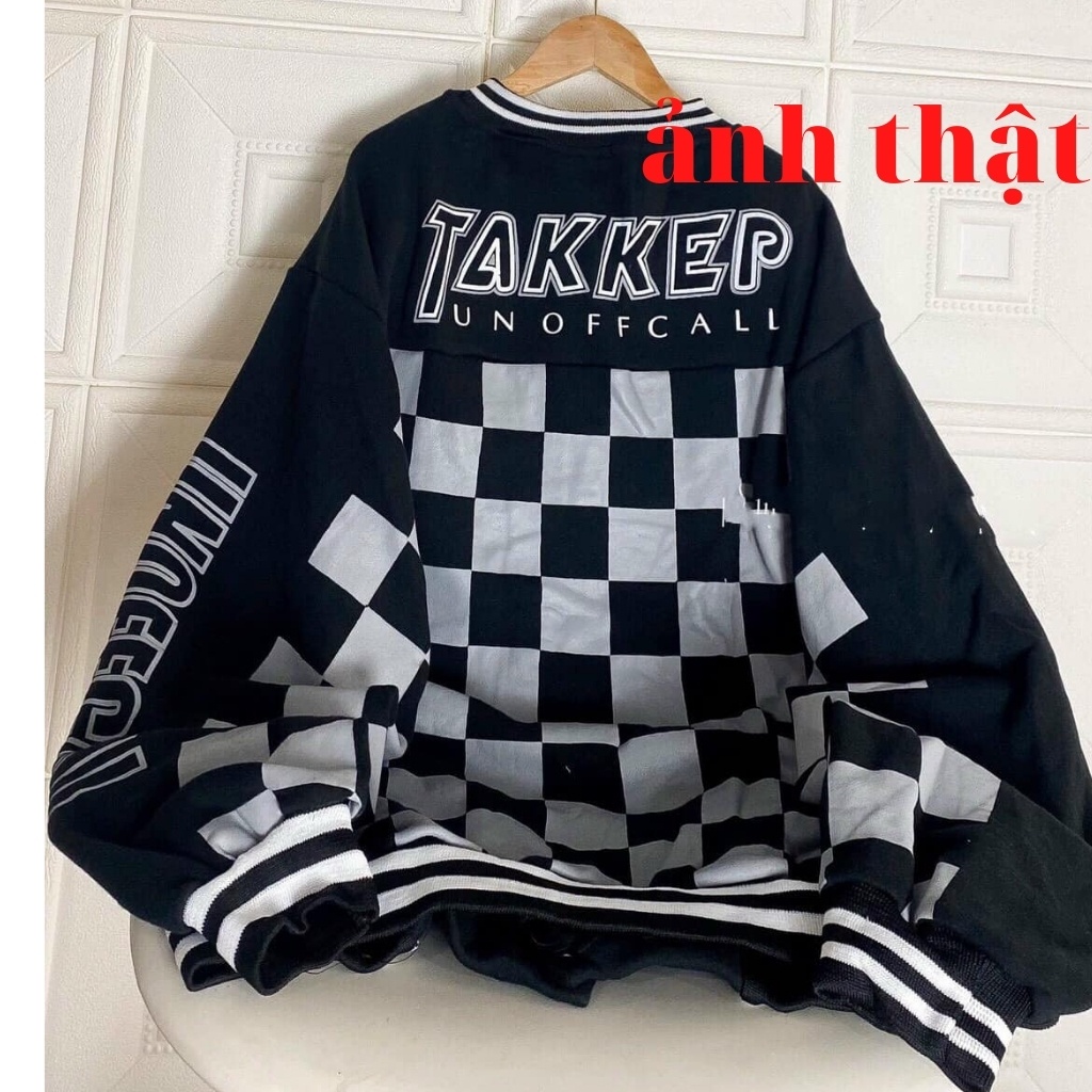 Áo khoác bomber nam nữ Takeep form rộng unisex chất nỉ dày dặn họa tiết cờ caro siêu ngầu đẹp chuẩn ảnh