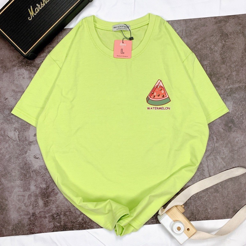 Áo Thun Tay Ngắn UNISEX Dưa Hấu Watermelon - Hình chụp thật (Đủ size M-L-XL)