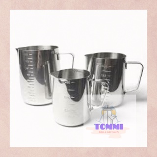 Ca đánh sữa có vạch chia inox cao cấp pha chế - dụng cụ pha chế