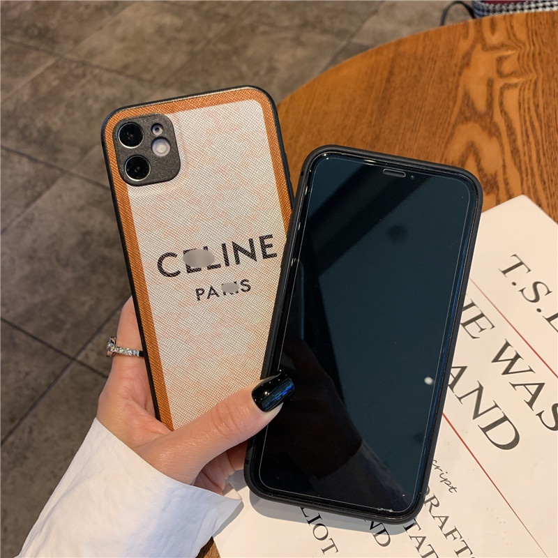 Ốp iPhone sang chảnh in họa tiết Ce.line dành cho 12/11 Pro Max/Xs Max/X/8/7 plus