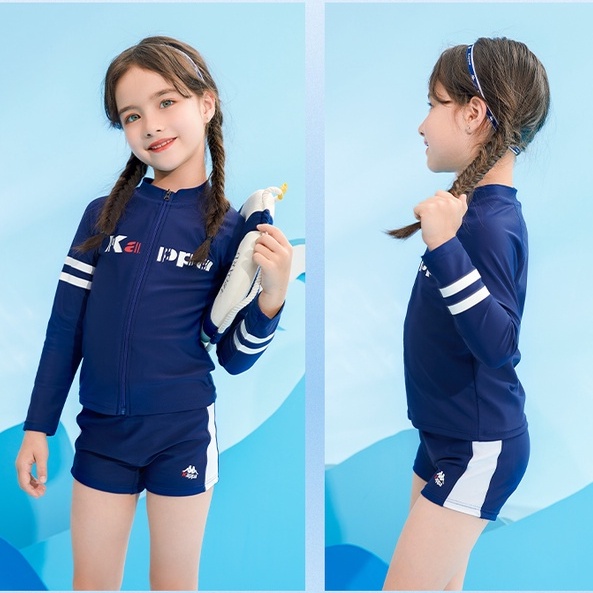Kappa Bộ Đồ Bơi Dài Tay Chống Nắng Phong Cách Kappa Cho Bé Gái