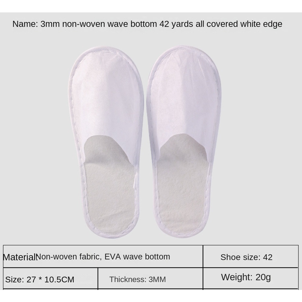 Dép Đi Trong Khách Sạn/Khách Sạn Bằng Vải Không Dệt Dày Dặn Chống Trượt Sử Dụng Một Lần Tiện Lợi