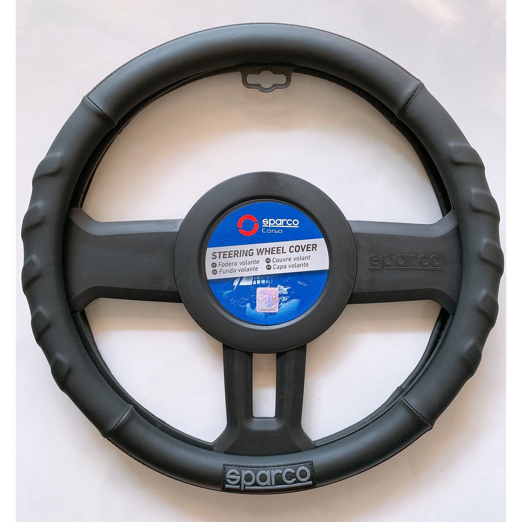 Bọc vô lăng SPARCO SPC1117BK, hàng chính hãng, tem chống hàng giả