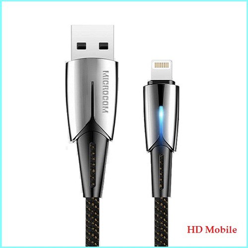 Dây sạc iPhone/Android - Cáp sạc Lightning, Micro OP4 Sạc nhanh, có đèn LED báo sạc - HD Mobile