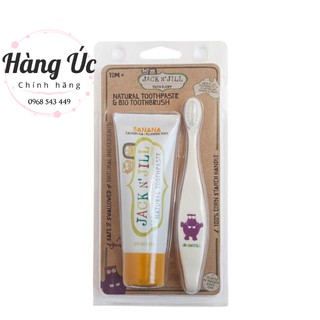 Set kem đánh răng kèm bàn chải jack n jill cho bé từ 12 tháng của úc 50g - combo kem đánh răng jack and jill