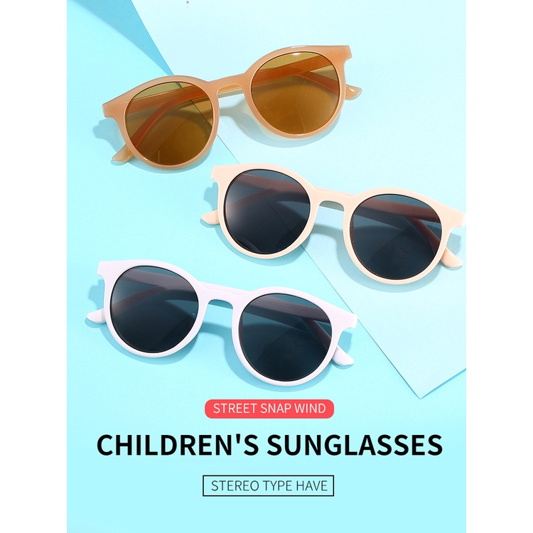 Kính Mát Chống Tia UV400 Phong Cách Hàn Quốc Dành Cho Bé Trai Bé Gái Đi Biển